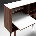 Дизайнерский комод-буфет на высоких ножках с выдвижными ящиками и открытыми полками Joshar варинант исполнения - 4 | Loft Concept в Омске