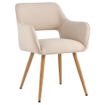 Стул в рогожке бежевого цвета NEASAN STOOL варинант исполнения - 1 | Loft Concept в Омске