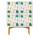 Тумба  с рисунком Short Pina Colada Orange варинант исполнения - 1 | Loft Concept в Омске