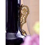 Ваза темно-синяя фарфоровая с бронзовыми ручками и ножками Eden Garden варинант исполнения - 5 | Loft Concept в Омске