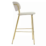 Стул барный широкой полукруглой спинкой на золотистых ножках Chair Smooth Shapes варинант исполнения - 2 | Loft Concept в Омске