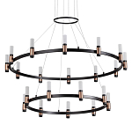 Люстра подвесная с двумя круглыми ярусами и цилиндрическими плафонами Arnaut Light варинант исполнения - 1 | Loft Concept в Омске