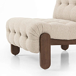 Кресло с деревянным каркасом и обивкой из ткани букле Medieval Furniture варинант исполнения - 4 | Loft Concept в Омске