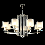 Люстра с 8-ю цилиндрическими плафонами из стекла Laurent варинант исполнения - 8 | Loft Concept в Омске