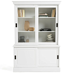 Витрина с раздвижными дверцами Wells Glass Showcase White варинант исполнения - 2 | Loft Concept в Омске