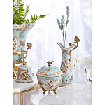 Шкатулка голубого цвета с цветочными орнаментами Blue Garden варинант исполнения - 6 | Loft Concept в Омске