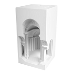 Встраиваемый в стену гипсовый светильник под покраску с арками и рельефными колоннами Antiquity Athena варинант исполнения - 2 | Loft Concept в Омске