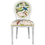 Стул светло-серый из натурального бука с изображением птицы в саду Blooming Birds варинант исполнения - 1 | Loft Concept в Омске