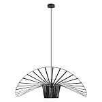 Подвесной светильник чёрного цвета с металлическим каркасом в форме веера Friture Vertigo Pendant варинант исполнения - 1 | Loft Concept в Омске
