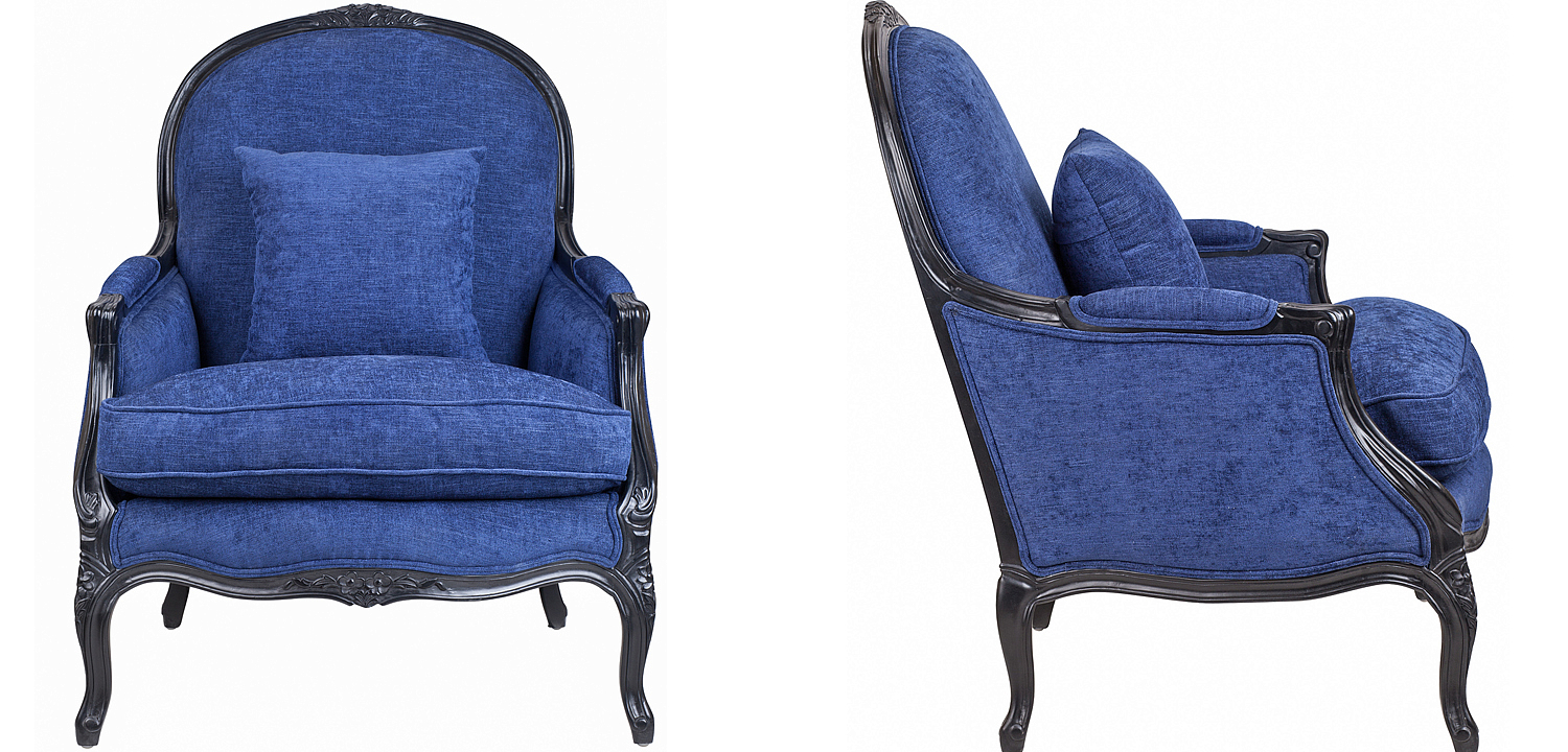 Кресло Bernard Armchair blue Кресло Bernard Armchair blue - Loft-Concept в Омске