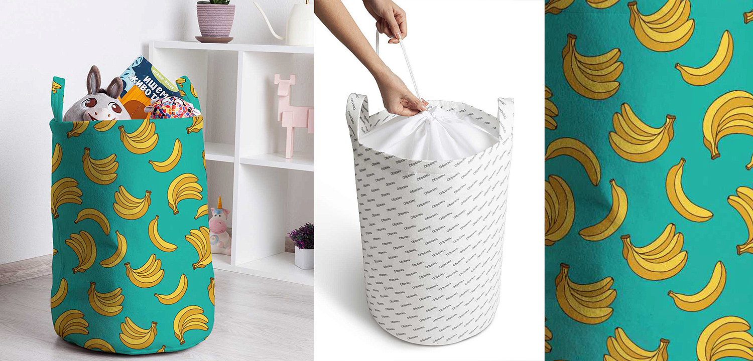 Корзина Bananas Pattern Basket Корзина Bananas Pattern Basket - Loft-Concept в Омске