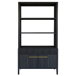 Стеллаж Primo с ящиками Черный дуб  варинант исполнения - 8 | Loft Concept в Омске