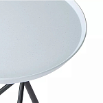 Столик приставной с круглой серой столешницей и черным основанием Round Stable Table варинант исполнения - 3 | Loft Concept в Омске