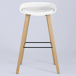 Барный стул на ножках из натурального дерева Boras White варинант исполнения - 3 | Loft Concept в Омске
