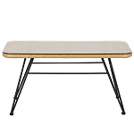 Журнальный столик с столешницей из ротанга и стекла Wicker Tabletop Under Glass варинант исполнения - 1 | Loft Concept в Омске