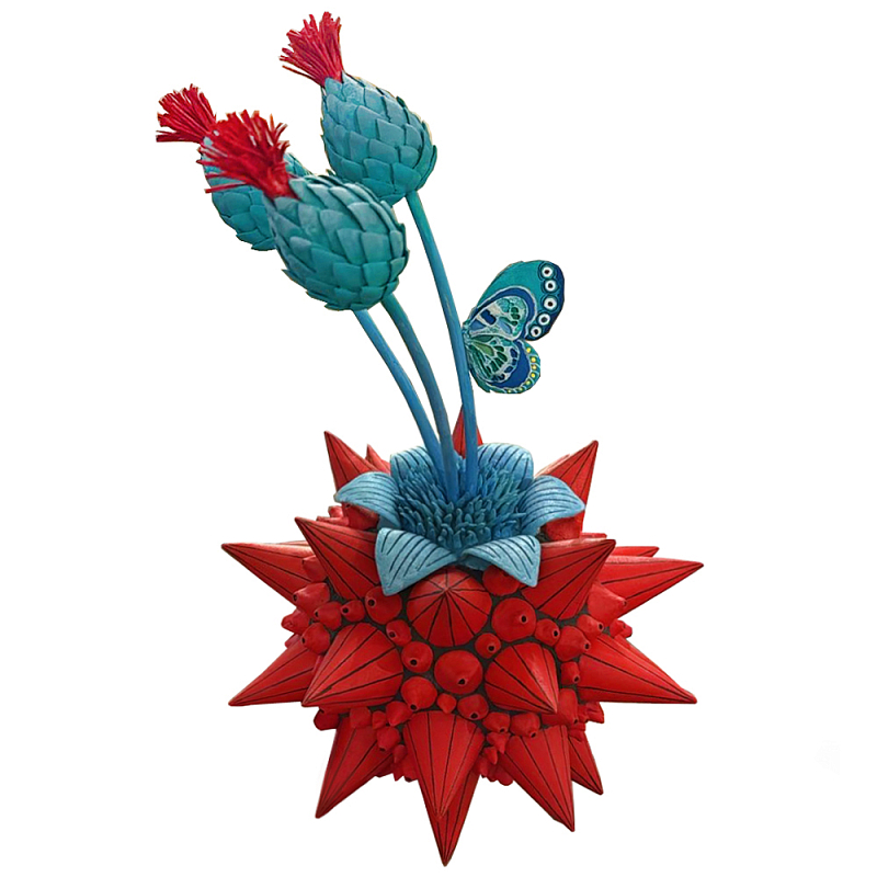 Статуэтка rhfcysq фрукт с бабочкой Pandora Tropical Fruit 37 Красный Синий в Омске | Loft Concept 