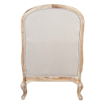 Кресло с пуфом с мягкой обивкой из льна Edward Armchair beige варинант исполнения - 3 | Loft Concept в Омске