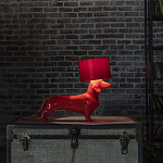 Настольная лампа COLLECTION OF DOGS с абажуром Такса варинант исполнения - 3 | Loft Concept в Омске