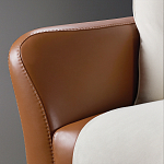 Элитарный современный диван Birmingham с кожаной спинкой варинант исполнения - 3 | Loft Concept в Омске