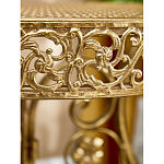 Столик приставной золотистый с орнаментом на столешнице Tanzania варинант исполнения - 7 | Loft Concept в Омске