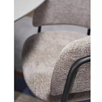 Стул полукруглый с каркасом из металла и мягким сиденьем и спинкой Soft Chenille варинант исполнения - 8 | Loft Concept в Омске