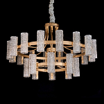 Люстра двухъярусная круглая с текстурными цилиндрическими плафонами Glimpse варинант исполнения - 7 | Loft Concept в Омске