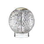 Настольная лампа с прозрачным шарообразным плафоном на цилиндрической подставке Crystal Globule варинант исполнения - 1 | Loft Concept в Омске