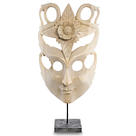 Маска ручной работы деревянная с резьбой Mask of Happiness варинант исполнения - 1 | Loft Concept в Омске