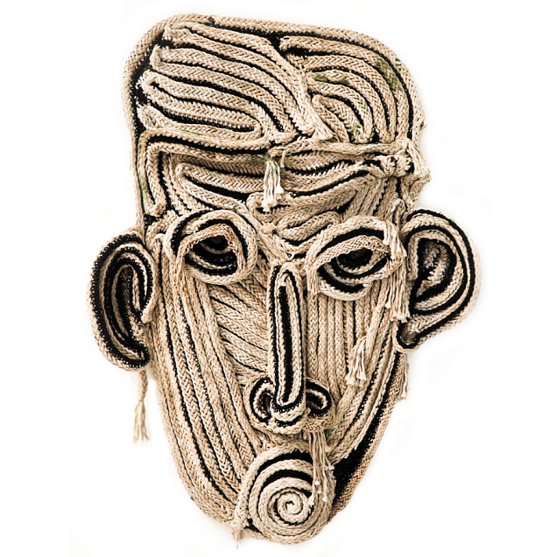 Арт-Объект из нитей Черно-Белый портрет Joana Schneider  Бежевый Черный в Омске | Loft Concept 