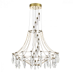 Люстра подвесная из металла с хрустальными прозрачными подвесками Quasar 81 варинант исполнения - 2 | Loft Concept в Омске