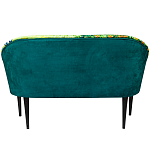 Диван двухместный из натурального бука зеленый с цветочным принтом Impressionism in Art варинант исполнения - 2 | Loft Concept в Омске