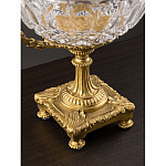 Чаша из рельефного стекла прозрачного цвета на бронзовой подставке Eden Garden варинант исполнения - 6 | Loft Concept в Омске