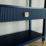 Стеллаж Elsa Dreams Blue со стеклянными полками и ящиком варинант исполнения - 2 | Loft Concept в Омске