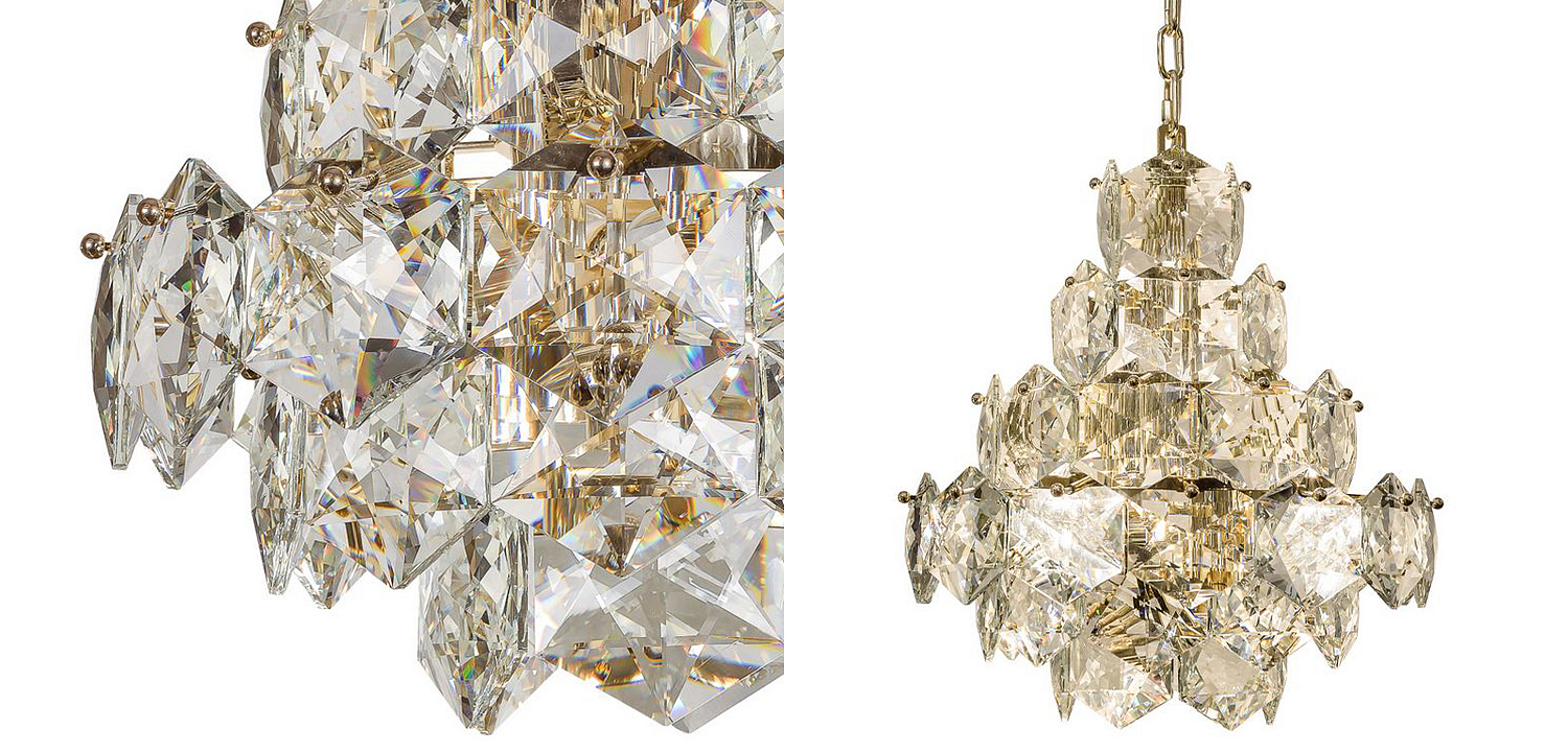 Люстра Tiers Crystal Light Chandelier Gold 45 Люстра Tiers Crystal Light Chandelier Gold 45 - Loft-Concept в Омске