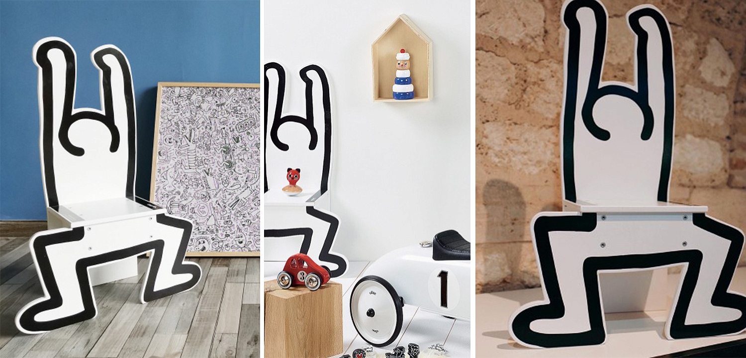 Детский стул Chaise Keith Haring Dancer Vilac Белый Детский стул Chaise Keith Haring Dancer Vilac Белый - Loft-Concept в Омске