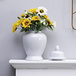 Ваза белая с крышкой однотонная Chinoiserie Ceramics варинант исполнения - 6 | Loft Concept в Омске