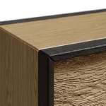 Тумба 2 ящика с подсветкой на рельефном фасаде Warm Industrial варинант исполнения - 5 | Loft Concept в Омске