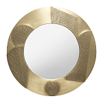 Зеркало золотое со вставками в виде геометрических фигур варинант исполнения - 1 | Loft Concept в Омске