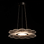 Люстра с прозрачным волнистым плафоном в форме цветка Ethereal Bloom варинант исполнения - 3 | Loft Concept в Омске