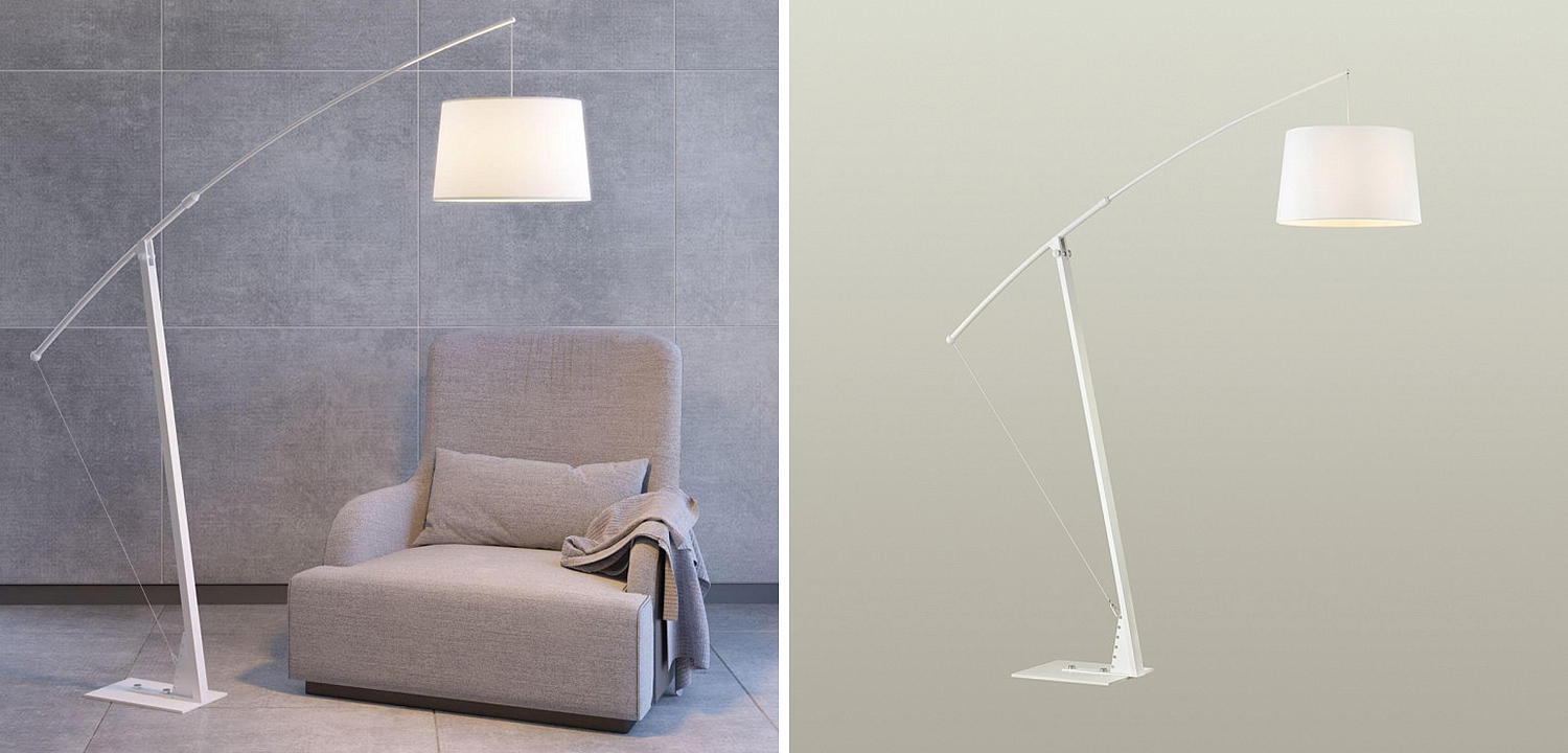 Торшер Floor Lamp Colin white Торшер Floor Lamp Colin white - Loft-Concept в Омске