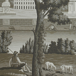 Обои ручная роспись Monuments of Paris Eau Forte on scenic paper варинант исполнения - 1 | Loft Concept в Омске