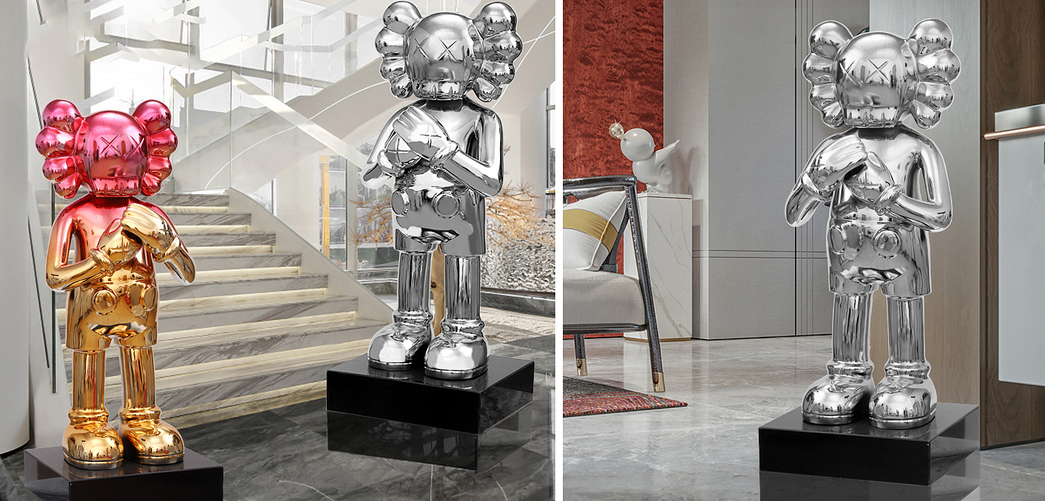 Статуэтка KAWS Silver on stand Статуэтка KAWS Silver on stand - Loft-Concept в Омске