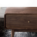 Кофейный стол из дерева с ящиком и нишей для хранения Coffee Walnut Table варинант исполнения - 5 | Loft Concept в Омске