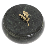 Шкатулка круглая из натурального камня змеевик Stone Casket варинант исполнения - 3 | Loft Concept в Омске