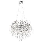 Люстра подвесная с прозрачными стеклянными подвесками в форме капель Диаметр 60 см Droplet Chandelier варинант исполнения - 12 | Loft Concept в Омске