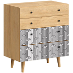 Комод с принтом на ящиках Elise Chest of Drawers варинант исполнения - 11 | Loft Concept в Омске