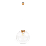 Подвесной светильник со стеклянным прозрачным плафоном в форме шара и золотыми металлическим акцентами 30 ClassiCon варинант исполнения - 2 | Loft Concept в Омске