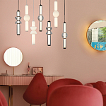 Подвесной светильник из дымчатого стекла цилиндрической формы с чёрным металлическим основанием Hiding secrets варинант исполнения - 9 | Loft Concept в Омске