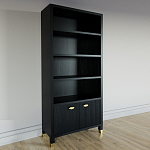 Книжный Стеллаж Elsa Dreams Black с задней стенкой варинант исполнения - 1 | Loft Concept в Омске