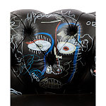 Кресло "Баския и Уорхол" Basquiat Warhol graffiti chair натуральная кожа варинант исполнения - 7 | Loft Concept в Омске